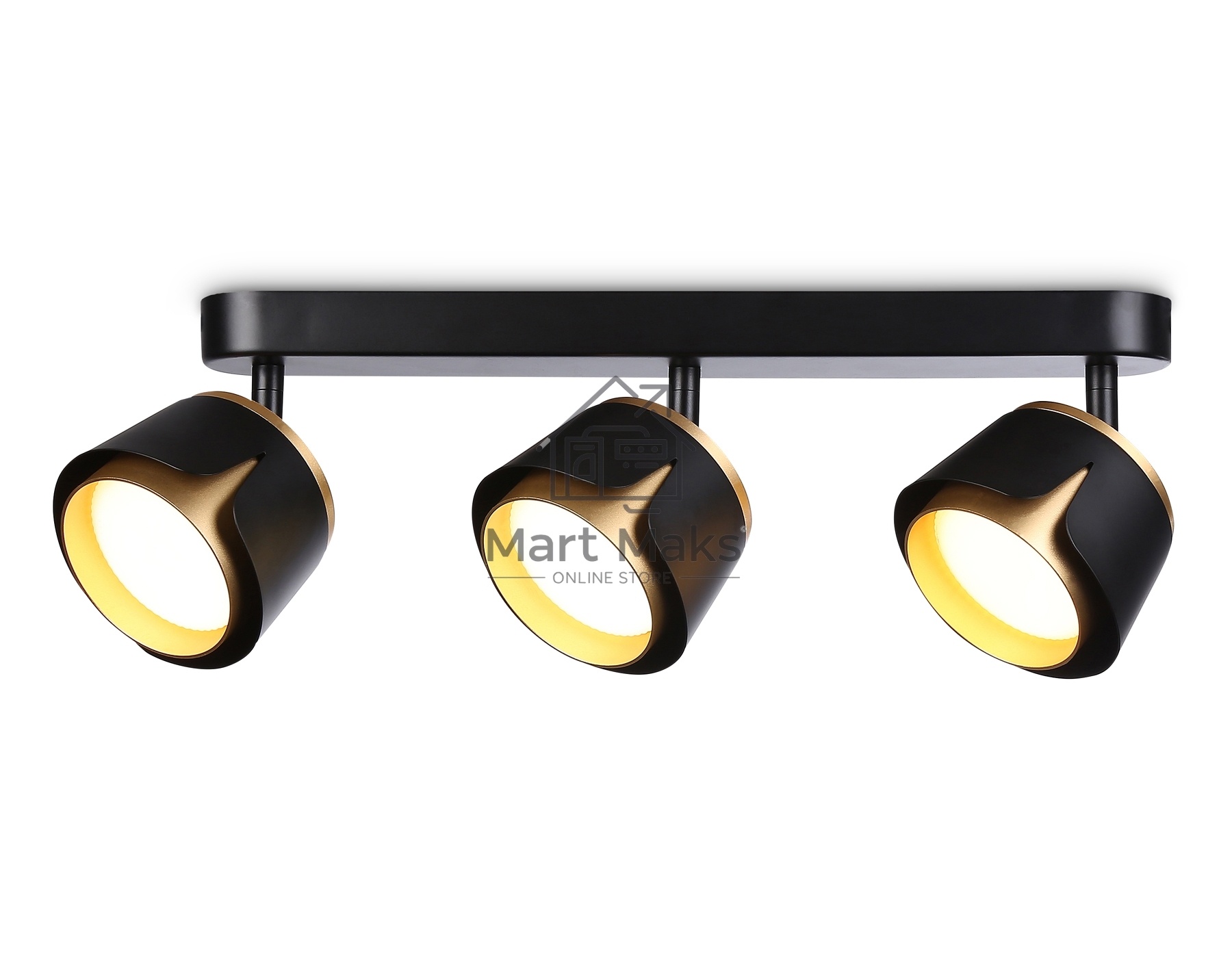 Светильник Ambrella light TN71237/3 BK/GD черный/золото GX53/3 380*100*147