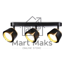 Светильник Ambrella light TN71237/3 BK/GD черный/золото GX53/3 380*100*147