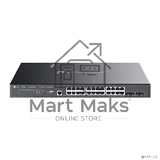 Коммутатор управляемый TP-Link TL-SG3428XPP-M2 JetStream уровня 2+ с 24 портами 2,5 Gbит/с (8 портов PoE++, 16 портов PoE+) и 4 портами SFP+ 10 Gbит/с