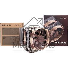 Кулер для процессора/ CPU Cooler Noctua NH-D15 G2 LBC (228W, 4-pin PWM, 168mm, Al/Cu, 8x6mm, 2x140mm, 91.5CFM, 24.8dBA, 1500RPM, S: 1851/1700/1200/115X, AM5/AM4, Beige/Brown)