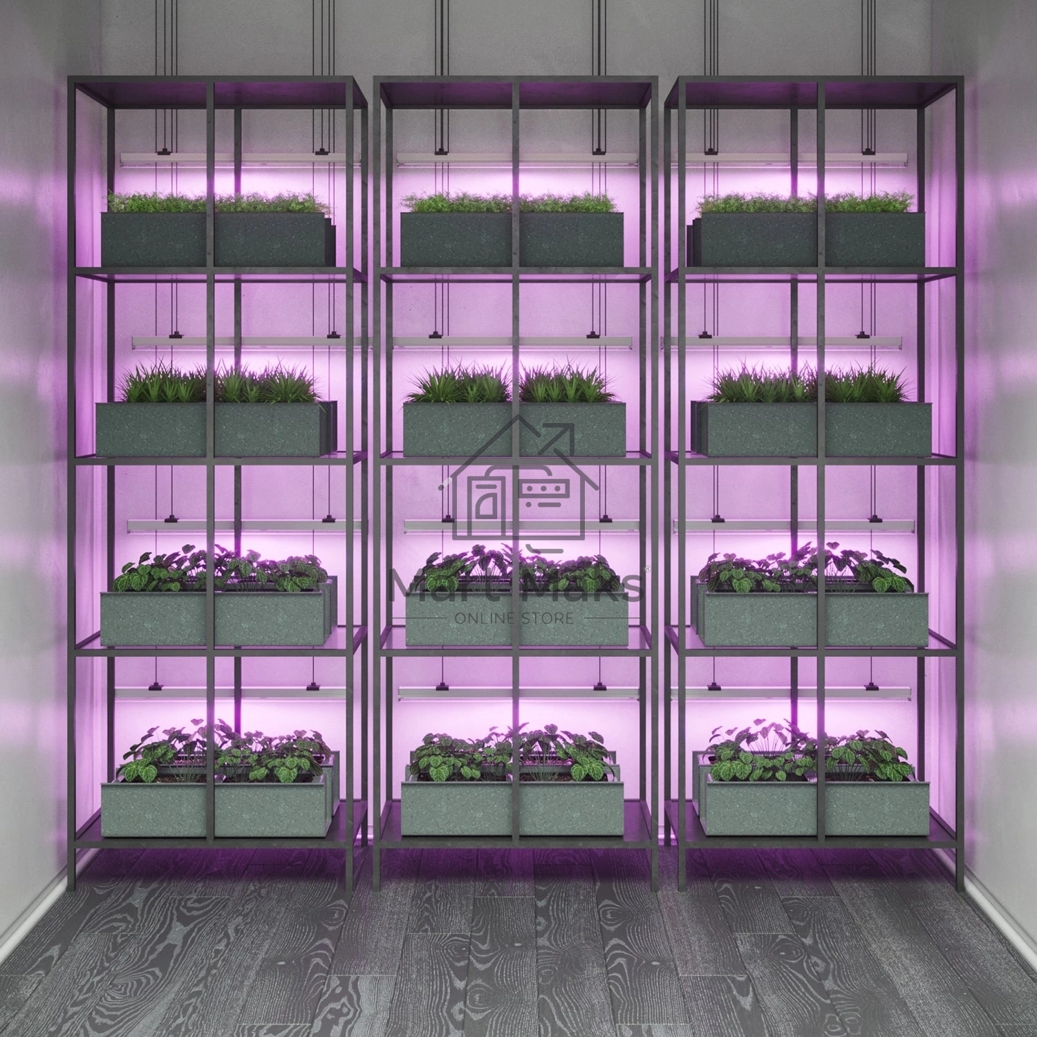Светильник Fito для растений 8W 220lm 175-265V IP20 561x25x37мм, фиолет спектр LED 5