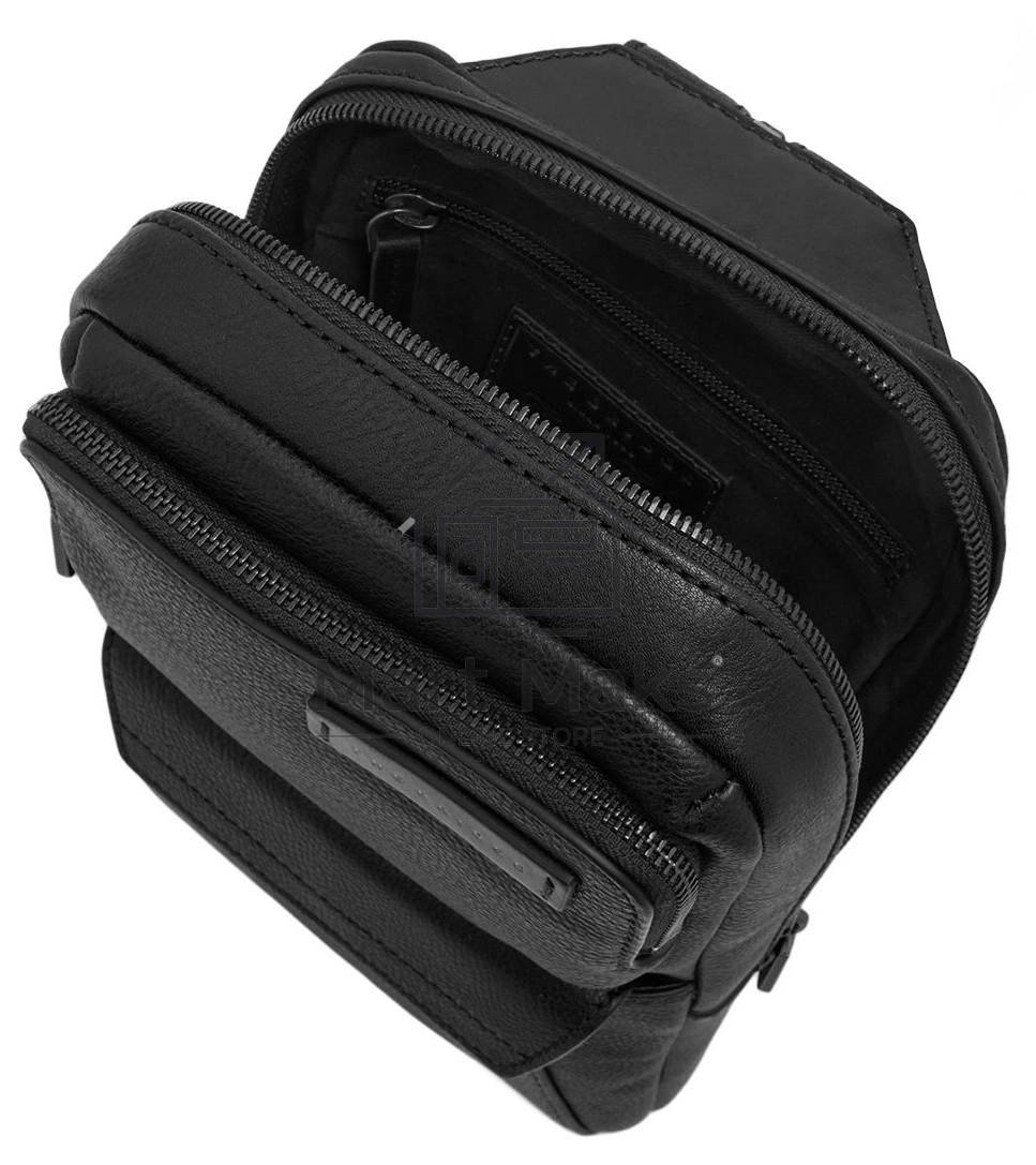 Рюкзак слинг мужской The Bridge Ludovico 053126LZ/7R черный натур.кожа