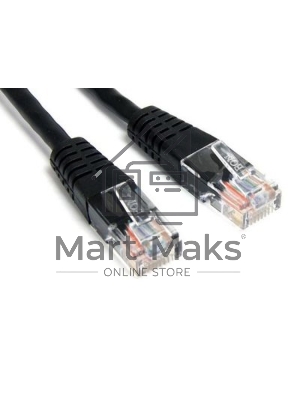 Патч-корд Lanmaster UTP TWT-45-45-0.5-BK вилка RJ-45-вилка RJ-45 кат.5е 0.5м черный ПВХ (уп.:1шт)
