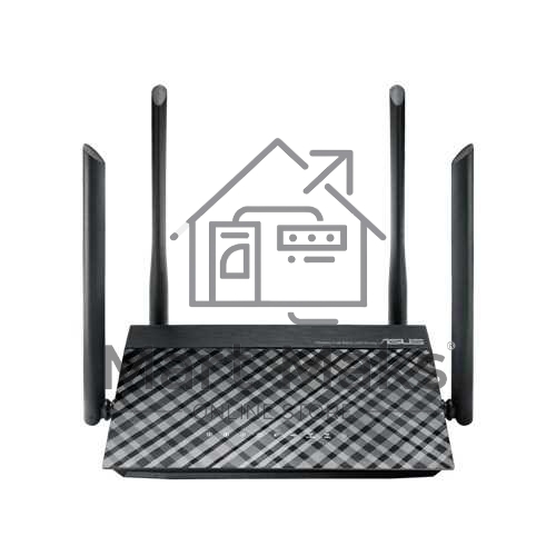 Маршрутизатор беспроводной Asus RT-AC1200 10/100BASE-TX черный (Dual Band)