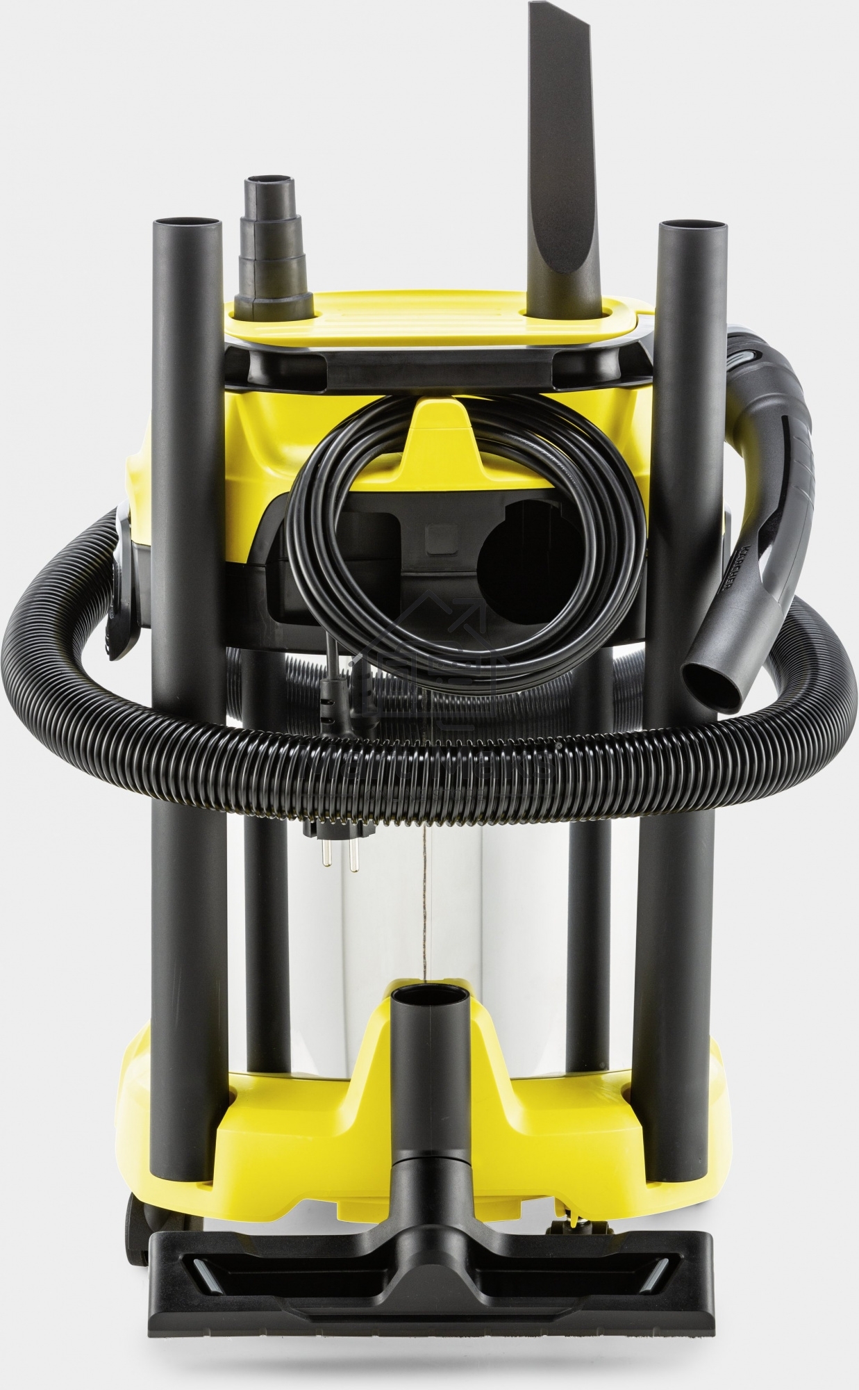 Строительный пылесос Karcher WD 3 P S V-17/4/20 желтый, 1000 Вт, уборка сухая/сбор воды, пылесборник мешок/контейнер, 17 л