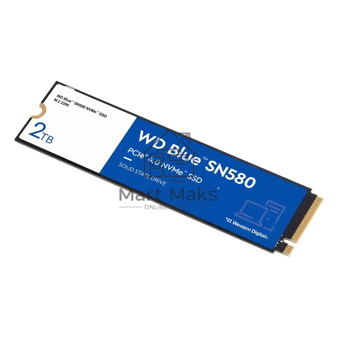 Накопитель SSD WD 2Tb Blue SN580 NVMe M2.2280 PCIe 4.0 4150MBs/4150MBs TBW 900
