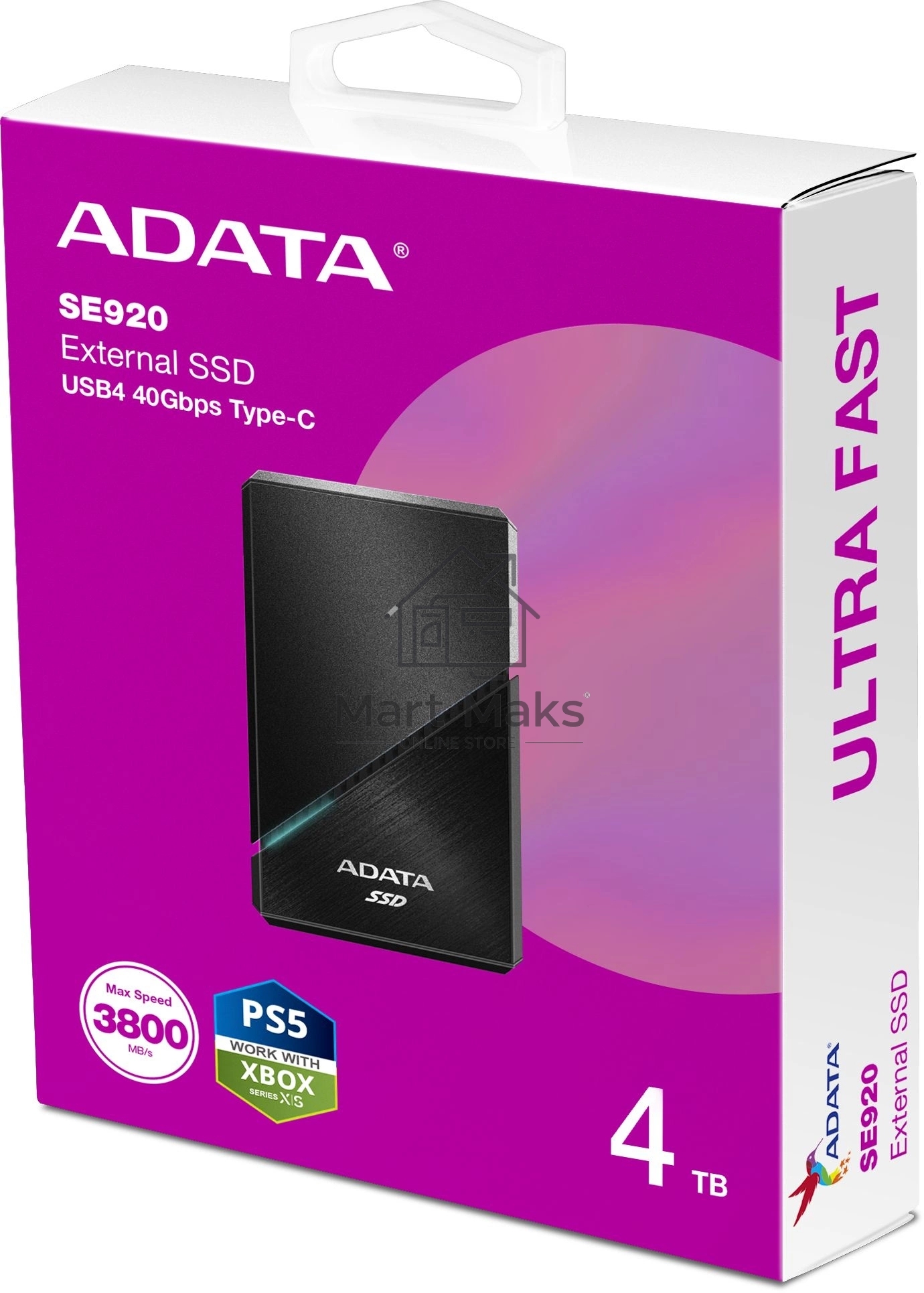 Накопитель SSD 4TB USB3.2 EXT SE920-4TCBK ADATA