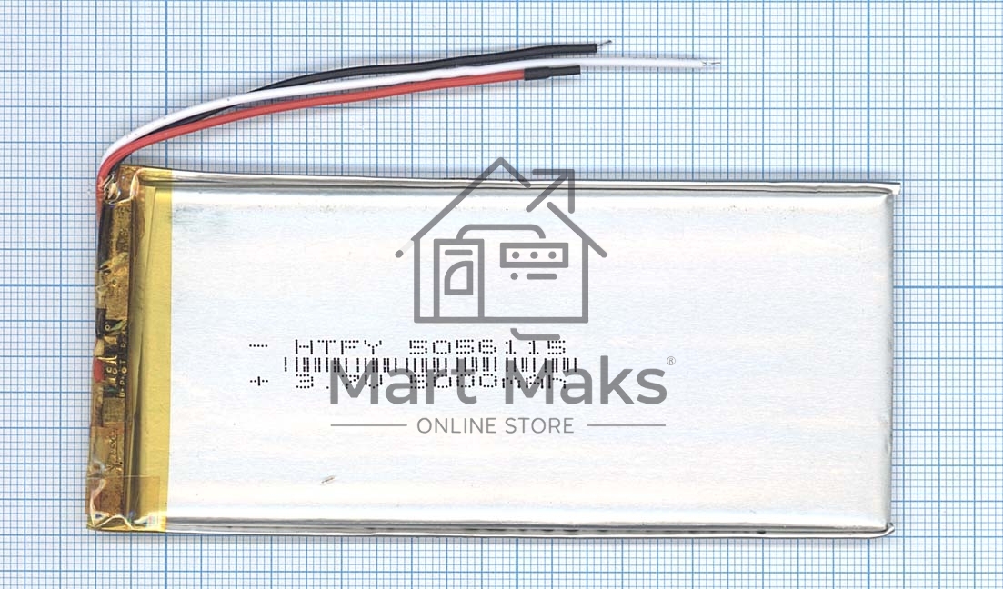Аккумулятор Li-Pol (батарея) 5*56*115мм 3pin 3.7V/5000mAh