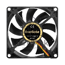 Вентилятор для корпуса ExeGate EX08015B3P-24 черный, 80 мм, 2550 об/мин, 30.5 дБ, 3 pin