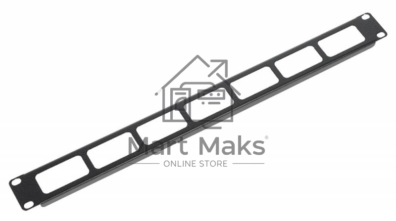 Кабельный органайзер Горизонтальный ЦМО ГКО-О-1-9005 односторонний окна 1U шир.:19