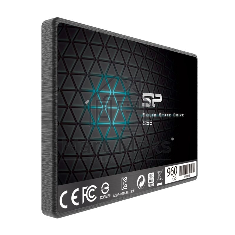 Накопитель SSD SiliconPower Slim S55, 960Gb, SATA, 2.5