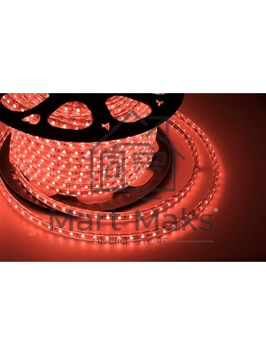 Лента светодиодная Neon-night 220 В, 10х7 мм, IP67, SMD 2835, 60 LED/m, цвет свечения красный, бухта 100 м