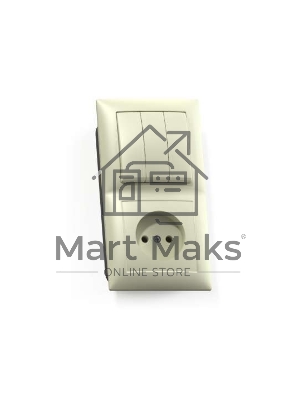 Блок Кунцево-Электро СП БКВР-410 Селена (3-кл. выкл. + розетка) сл. кость