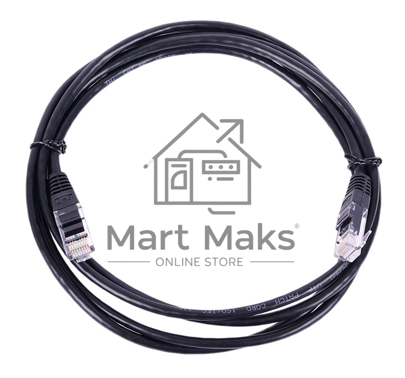 Кабель Патч-корд Lanmaster UTP TWT-45-45-0.5-BK вилка RJ-45-вилка RJ-45 кат.5е 0.5м черный ПВХ (уп.:1шт)