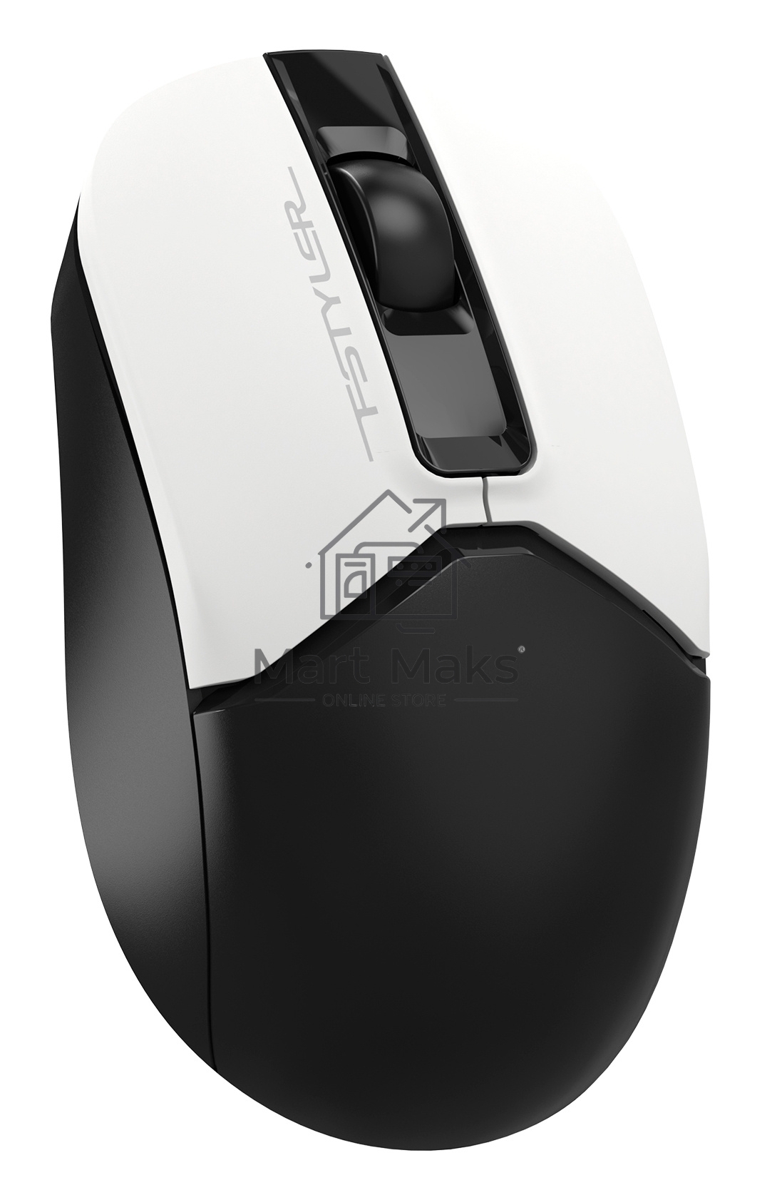 Мышь беспроводная A4Tech Fstyler FG12S белый/черный, 1200 dpi, радиоканал, USB, кнопки - 3