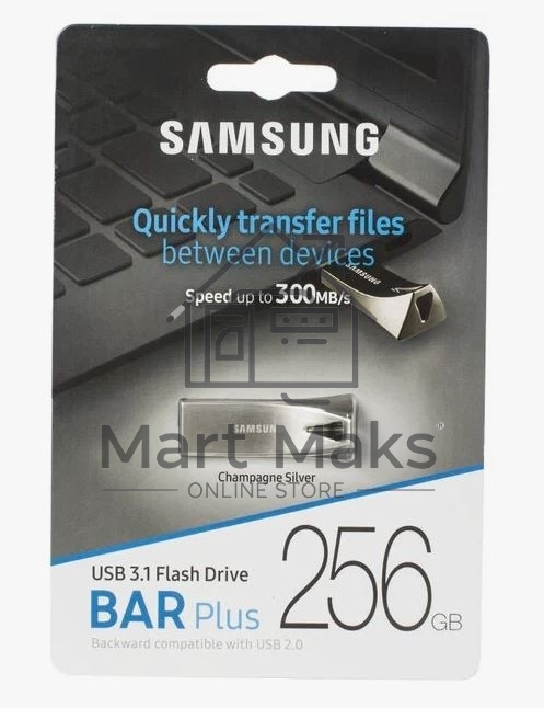Флешка USB R/W R/W256GB USB Drive <USB 3.1> Samsung BAR Plus (up to 300Mb/s) (MUF-256BE3/APC)