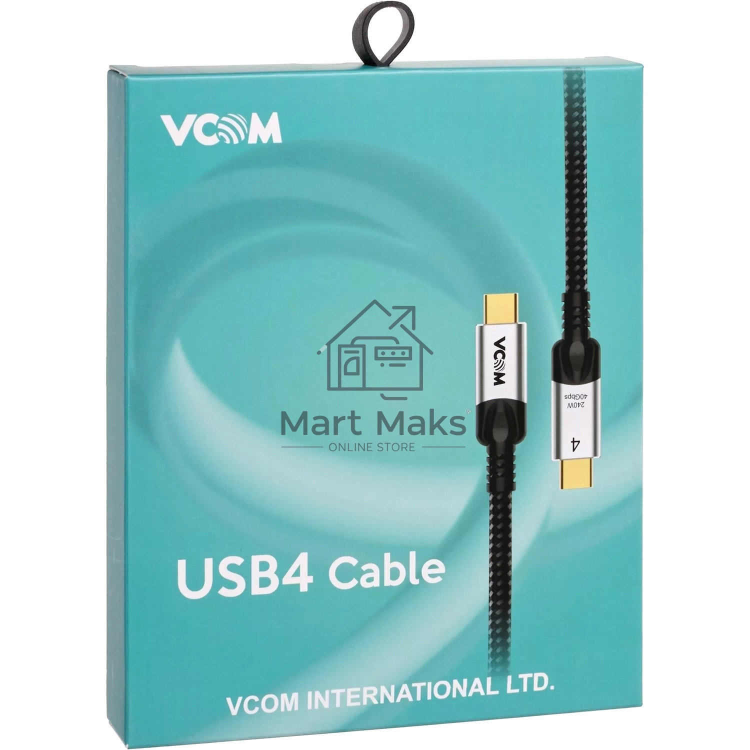 Кабель USB4 TCM--TCM, 5K@60Hz, 40GBps, PD 240W, 5A, VCOM, 1.2м