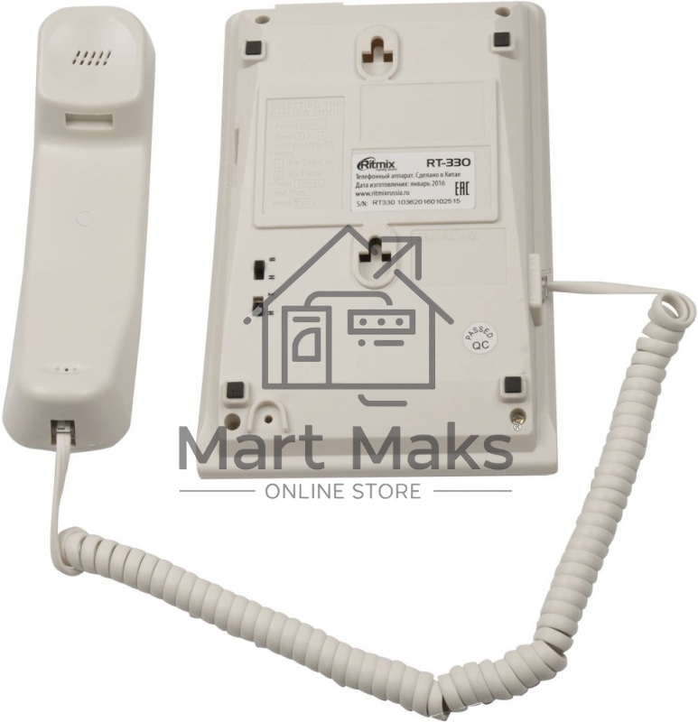 Телефон проводной Ritmix RT-330 белый