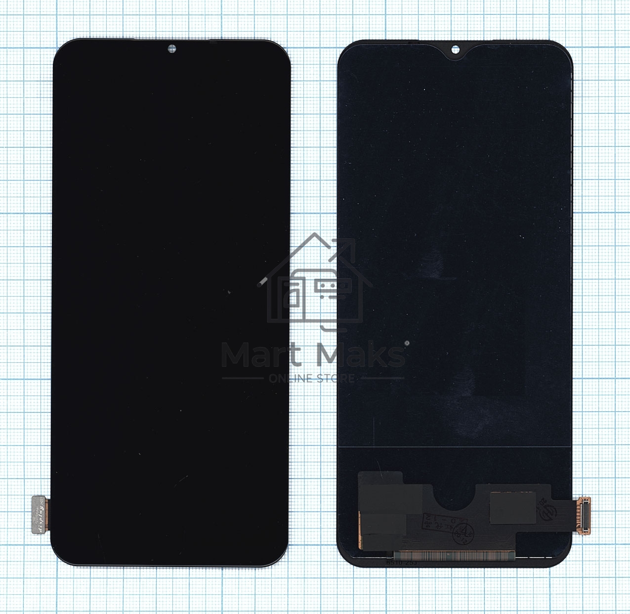 Дисплей для Xiaomi Mi10 Lite в сборе с тачскрином (TFT) черный