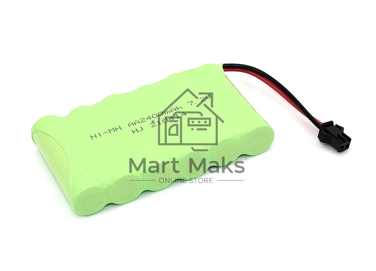 Аккумулятор Ni-Mh 7.2V 2400 mAh AA Flatpack разъем SM