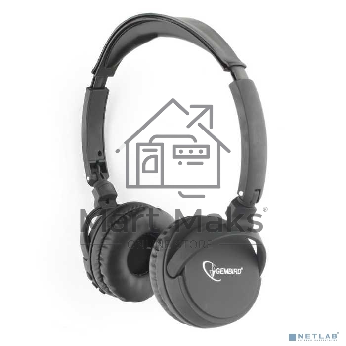Гарнитура стерео беспров. Gembird BHS-100 черный Bluetooth v.5.0