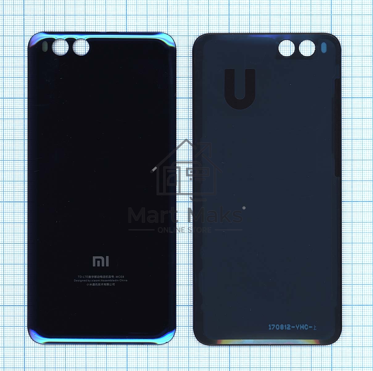 Задняя крышка для Xiaomi Mi Note3 синяя