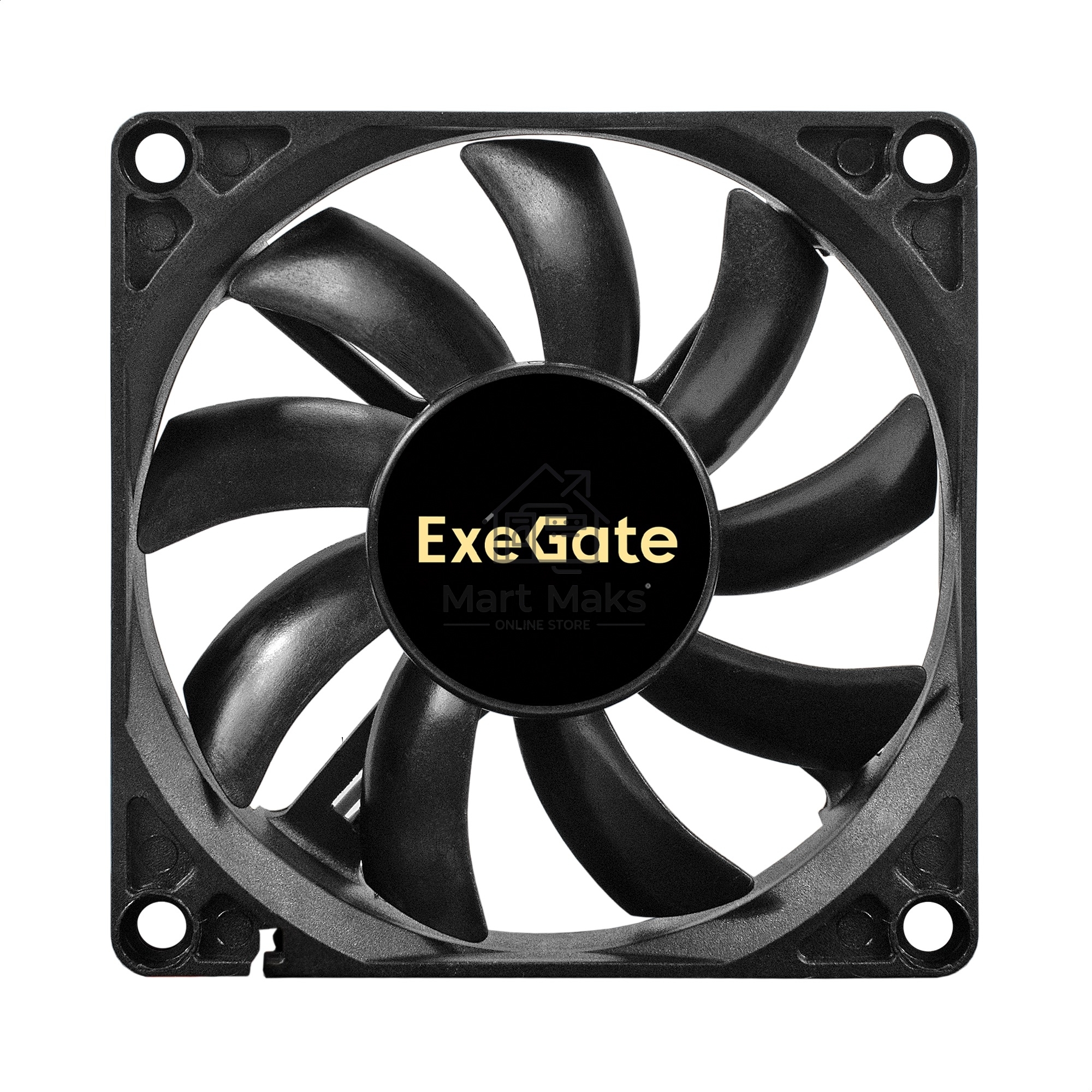 Вентилятор для корпуса ExeGate EX08015B3P-24 черный, 80 мм, 2550 об/мин, 30.5 дБ, 3 pin