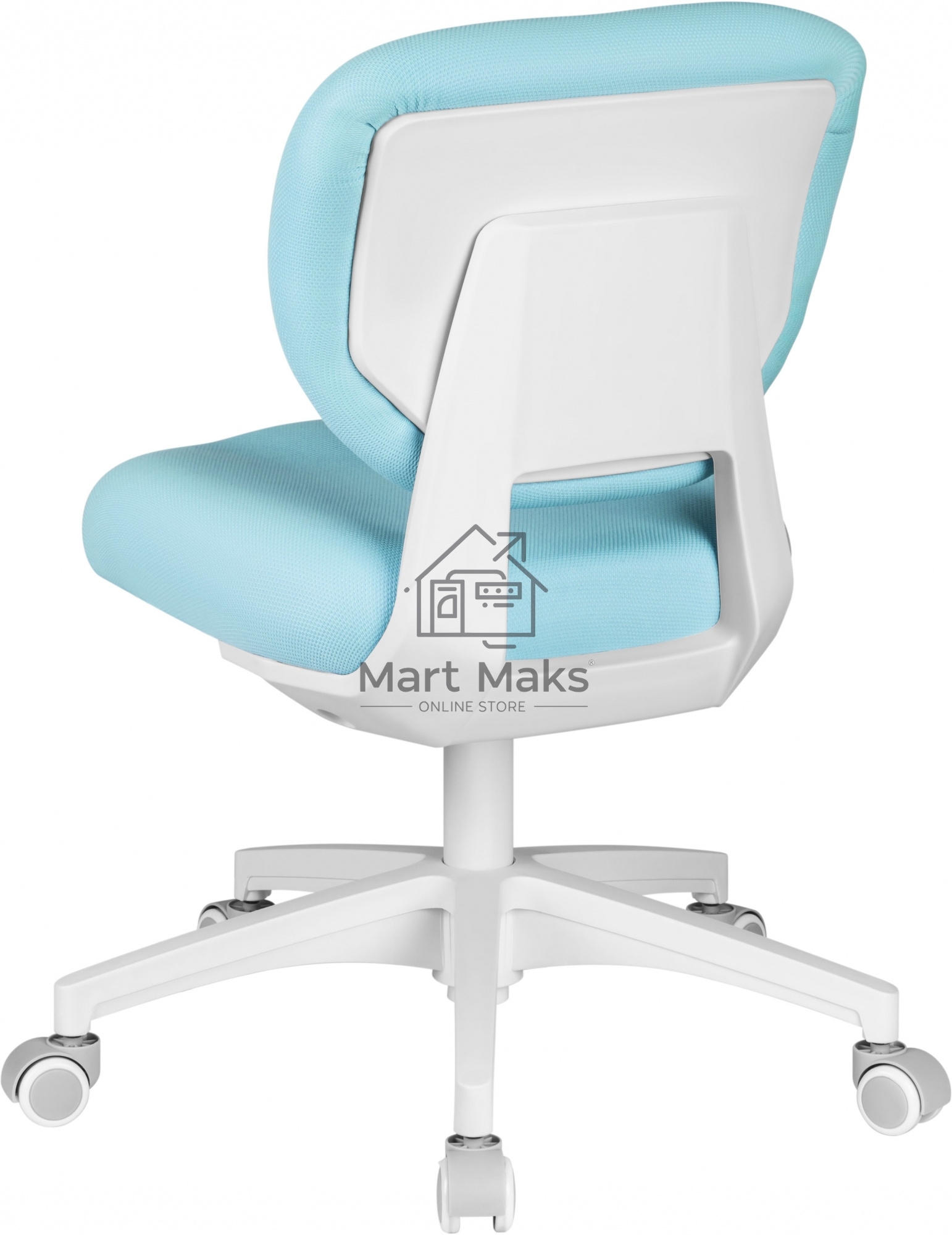 Кресло детское Cactus CS-CHR-3594BL голубой, крестов. пластик белый