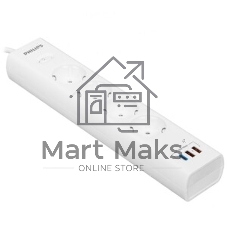 Сетевой фильтр Philips CHP4346WC/51, 5м, 4 розетки, белый