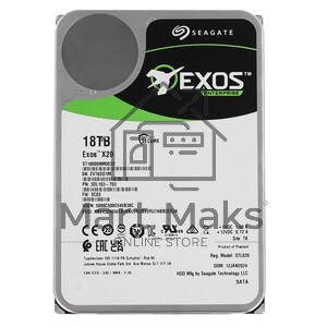 Жесткий диск HDD Seagate Exos X20 18Tb 7200rpm SATA 256Mb 3.5