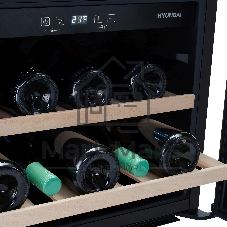 Винный шкаф встраиваемый Hyundai HBWC 0461 SCT 1-нокамерн. черный