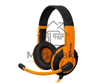 Наушники Defender Warhead G-120 черный/оранжевый кабель 2 м