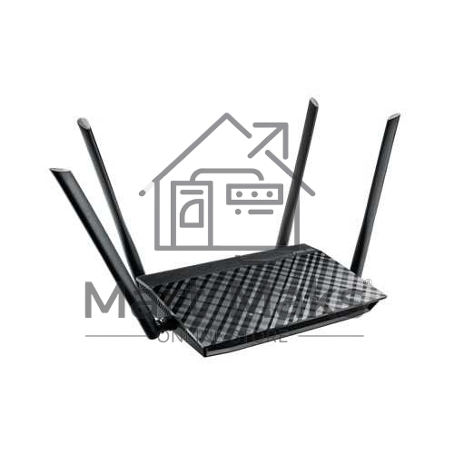 Маршрутизатор беспроводной Asus RT-AC1200 10/100BASE-TX черный (Dual Band)