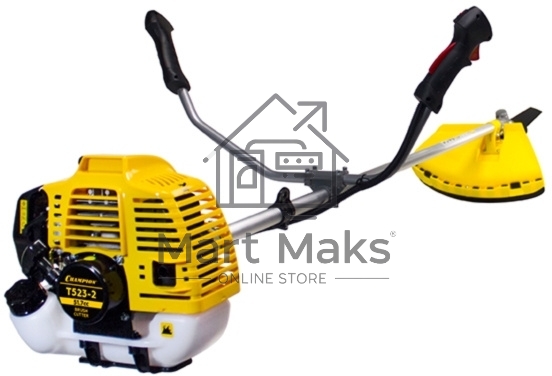 Газонокосилка Champion T523-2 1.4/1.9 кВт/л.с, Вес без режущей насадки 8,3 кг, Объем двигателя 51,7 см3, Объем топливного бака 950 мл, Максимальный расход топлива 610 г/кВт•ч/мл/ч, Тип рукоятки U-образная, штанга прямая Разъемная, Длина штанги 1493 мм, То