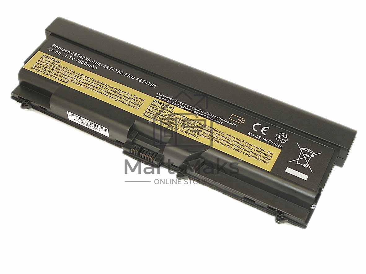 Аккумуляторная батарея для ноутбука Lenovo ThinkPad T410 7800mAh OEM черный