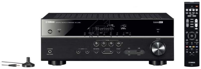 Ресивер Yamaha RX-V385 черный F 5.1-канальный AV-ресивер с поддержкой Bluetooth® с полностью дискретной конфигурацией и высококачественными ЦАП