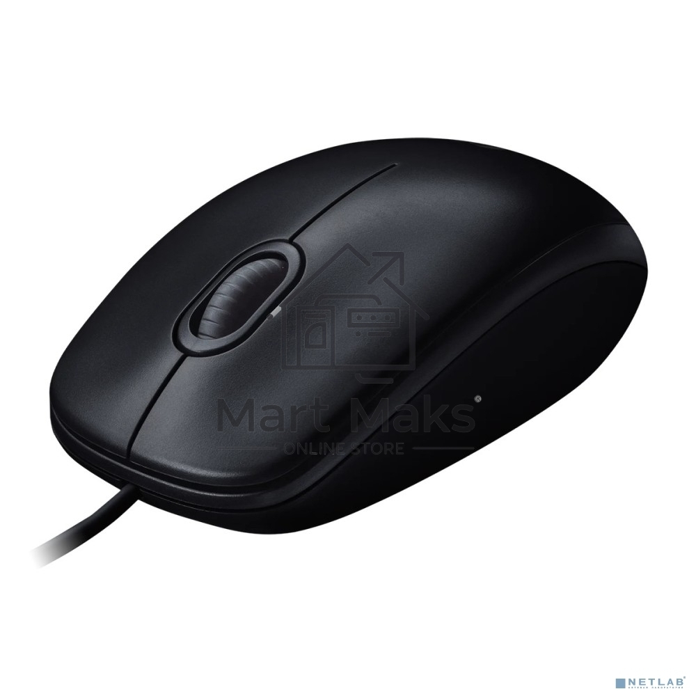 Мышь проводная Logitech M100/100R DARK/GREY (темно-серая/черная), 1000 dpi, USB, кнопки - 3