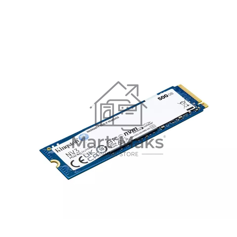 Накопитель SSD Kingston NV3, 500GB, M.2 2280, PCIe 4.0 x4, NVMe, R/W 5000/3000