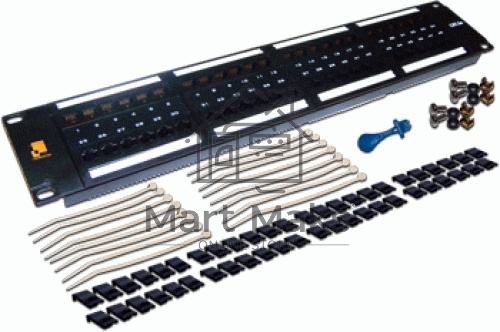 Патч-панель LANMASTER 48 портов, UTP, кат.6, 2U