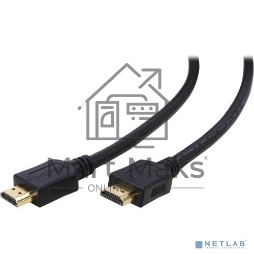 Кабель Filum HDMI 3 м., ver.1.4b, CCS, черный, разъемы: HDMI A male-HDMI A male, пакет. FL-CL-HM-HM-3M (894133)