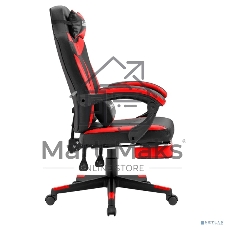Кресло Defender CRUISER BLACK/RED черный/красный, экокожа, подставка для ног