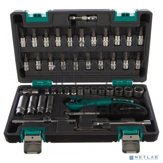 Набор инструментов STELS 1/4'' cr-v s2 усиленный кейс 47предм. 14099