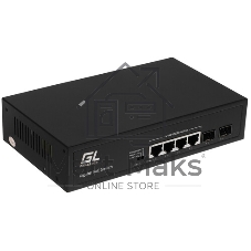 Коммутатор GIGALINK GL-SW-G005-04P(BT), 4×1 Гбит/с PoE + 2×1 Гбит/с SFP, неуправляемый