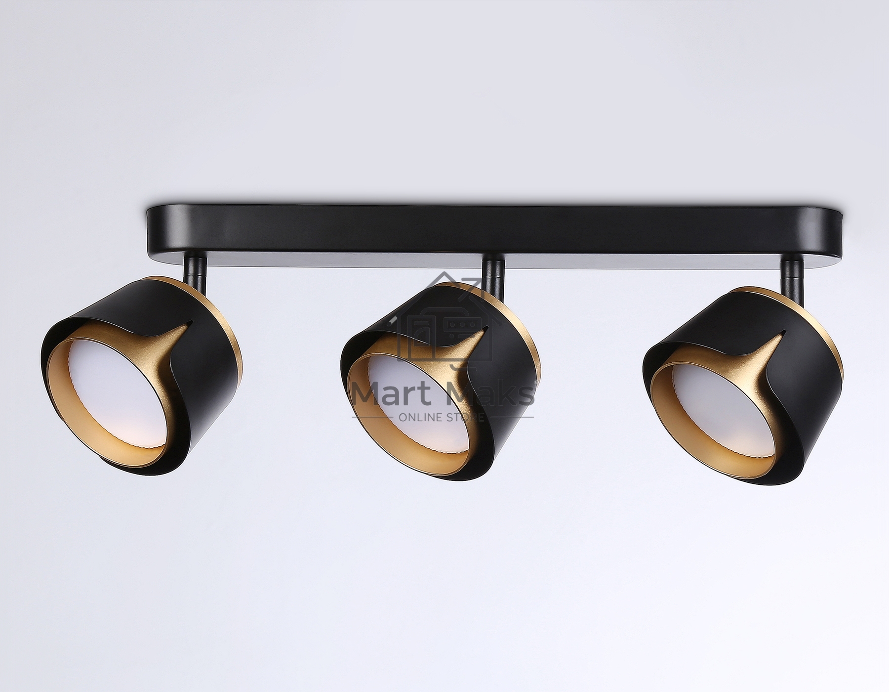 Светильник Ambrella light TN71237/3 BK/GD черный/золото GX53/3 380*100*147