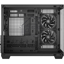 Компьютерный корпус Deepcool CG330 3F без БП, боковое окно (панорама), 3x120мм ARGB PWM вентилятора, черный, mATX
