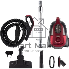 Пылесос Vitek VT-CV3113 красный/серый, 450/2200 Вт, уборка сухая, пылесборник контейнер 2 л