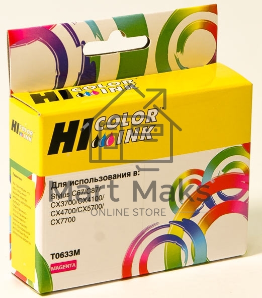 Картридж Epson Stylus C67/87/CX3700/4100/4700 (Hi-black) new, C13T06334A, M
