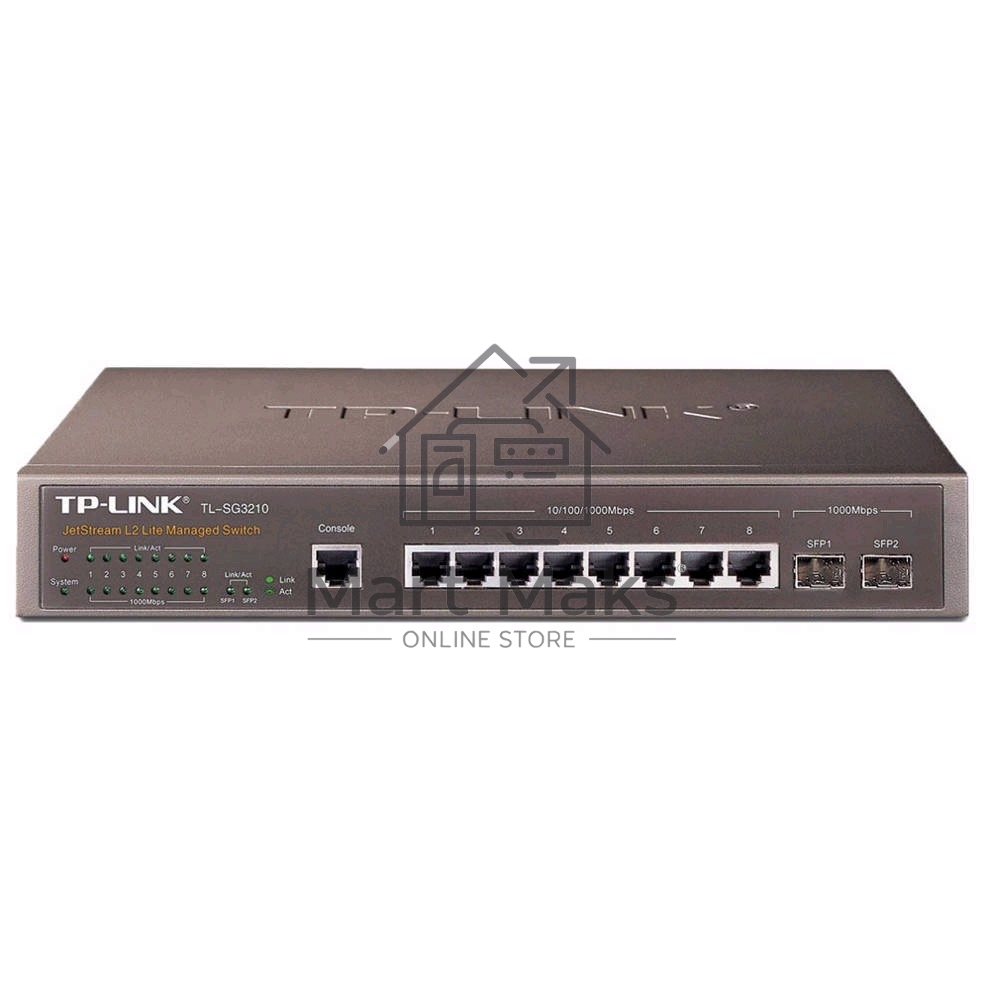 Коммутатор TP-Link SMB TL-SG3210 JetStream 8-Port Gigabit L2 Lite Managed Switch with 2 SFP Slots
