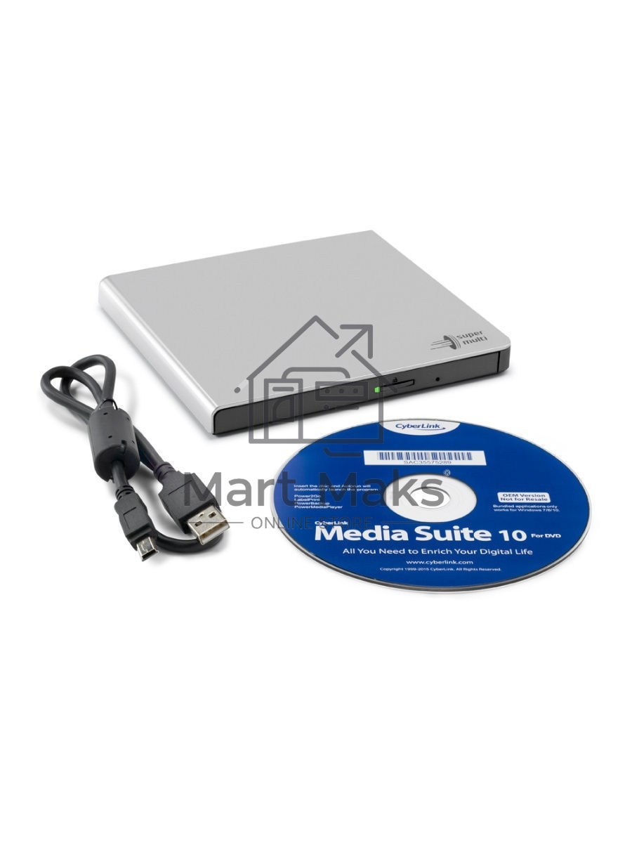 Привод DVD-RW LG GP57ES40 серебристый USB внешний