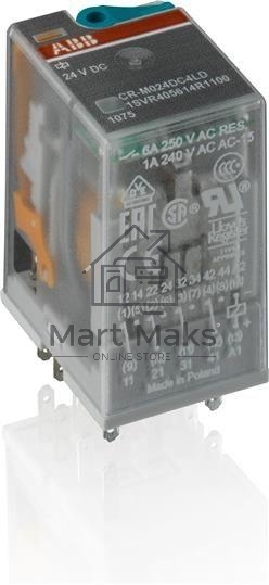 Реле CR-M230AC4L 230B AC 4ПК (6A) ABB 1SVR405613R3100